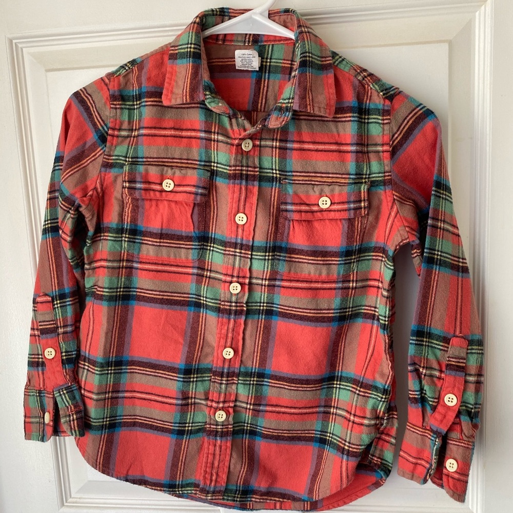 Crew cuts flannel button down